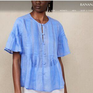 Banana Republic ramie blouse top